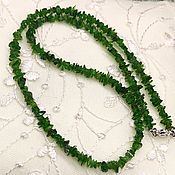 Работы для детей, handmade. Livemaster - original item Necklaces/choker natural Yakut emerald - chrome diopside. Handmade.