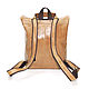 Mochilas: Bolso de cuero de la mochila liina beige femenina de la Moda Sr34t-652. Backpacks. Natalia Kalinovskaya. Ярмарка Мастеров.  Фото №10