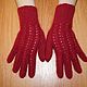 Cherry gloves ' Openwork paths', Gloves, Orenburg,  Фото №1
