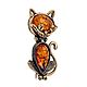 Amber Brooch Cheshire Cat Gift for Girlfriend Sister. Brooches. BalticAmberJewelryRu Tatyana. Online shopping on My Livemaster.  Фото №2