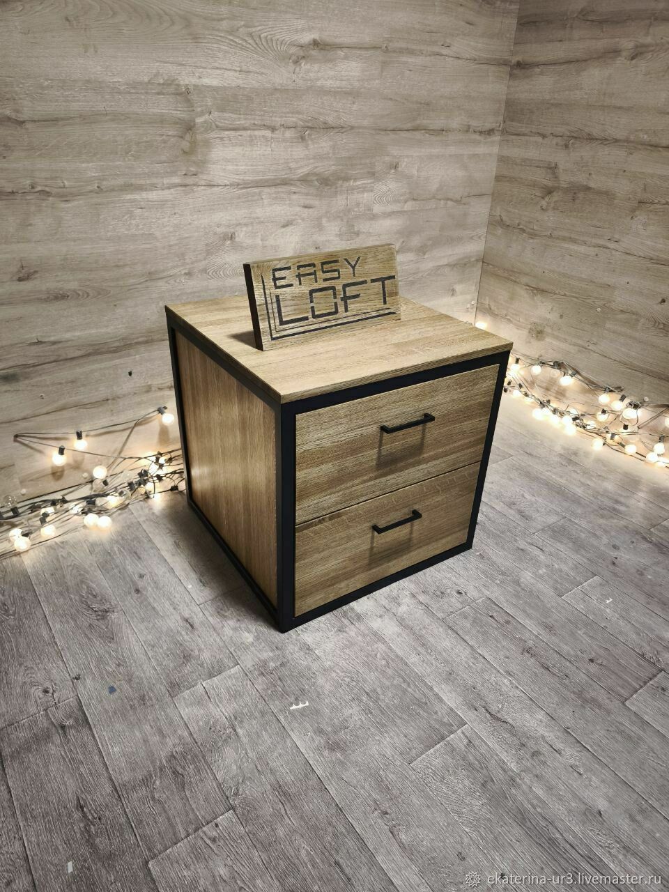 Тумба Лофт из дуба LOFT BOX B-075 на заказ в интернет-магазине Ярмарка ...