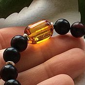 Украшения handmade. Livemaster - original item Bracelets of Baltic amber, color is cherry, unpolished, 10,5 g. Handmade.
