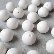 Материалы для творчества handmade. Livemaster - original item White agate 8 mm, 28951209 beads ball smooth. Handmade.