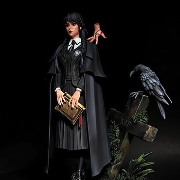 Подарки к праздникам ручной работы. Ярмарка Мастеров - ручная работа Фигурка Wednesday Addams Уэнздей Аддамс. Handmade.