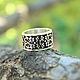 Ring made of 925 sterling silver with an ethnic pattern, enamel finish DS0008. Rings. Sunny Silver. My Livemaster. Фото №4