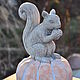 Order Squirrel with a nut on a pumpkin concrete figurine for home and garden. Decor concrete Azov Garden. Livemaster. . Figurines Фото №3