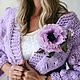 Cardigan female knitted handmade Lavender. Cardigans. Sviteroff. My Livemaster. Фото №4