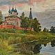 Oil painting Sunset at a pond with a boat and a Church. Pictures. suslovart. Online shopping on My Livemaster.  Фото №2