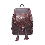 Сумки и аксессуары handmade. Livemaster - original item Backpack women`s leather Burgundy Klimin Mod R50-782. Handmade.