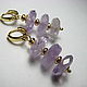 Earrings with amethyst 'Climbing'. Earrings. Beautiful gifts for the good people (Alura-lights). My Livemaster. Фото №4