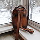 Order Women's leather backpack with custom painting for Anastasia. Innela- авторские кожаные сумки на заказ.. Livemaster. . Classic Bag Фото №3