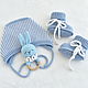 Set for newborn baby. Cap, booties, toy, Baby Clothing Sets, Ekaterinburg,  Фото №1