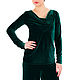 blouse: Blouse Women's top long sleeve Blouse ' VELVET', Blouses, Sofia,  Фото №1