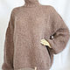 Вязаный свитер из кидмохера. Свитеры. Knit by Heart - Вязаная одежда 富. Ярмарка Мастеров.  Фото №6