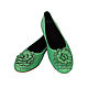 Ballet flats from Python. Fashionable ballerina pumps Python flower. Lightweight women's shoes from Python. Designer shoes from Python with handmade decor. Colorful, stylish ballet flats from Python. 