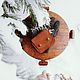 Кожаный картхолдер Рони в рыжем цвете, Визитницы, Гатчина,  Фото №1