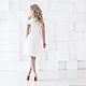 White summer dress, short summer dress. Dresses. Дизайнерские платья Valensia Atelier. My Livemaster. Фото №6
