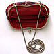 Bags: Red suede handbag with clasp. Clasp Bag. Inessa Tche. My Livemaster. Фото №4