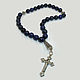 Christian prayer beads of lapis lazuli `Stone of heaven`

