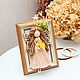 Macrame doll in photo frame 15/20. Interior doll. Textile Shop Natalya. Online shopping on My Livemaster.  Фото №2