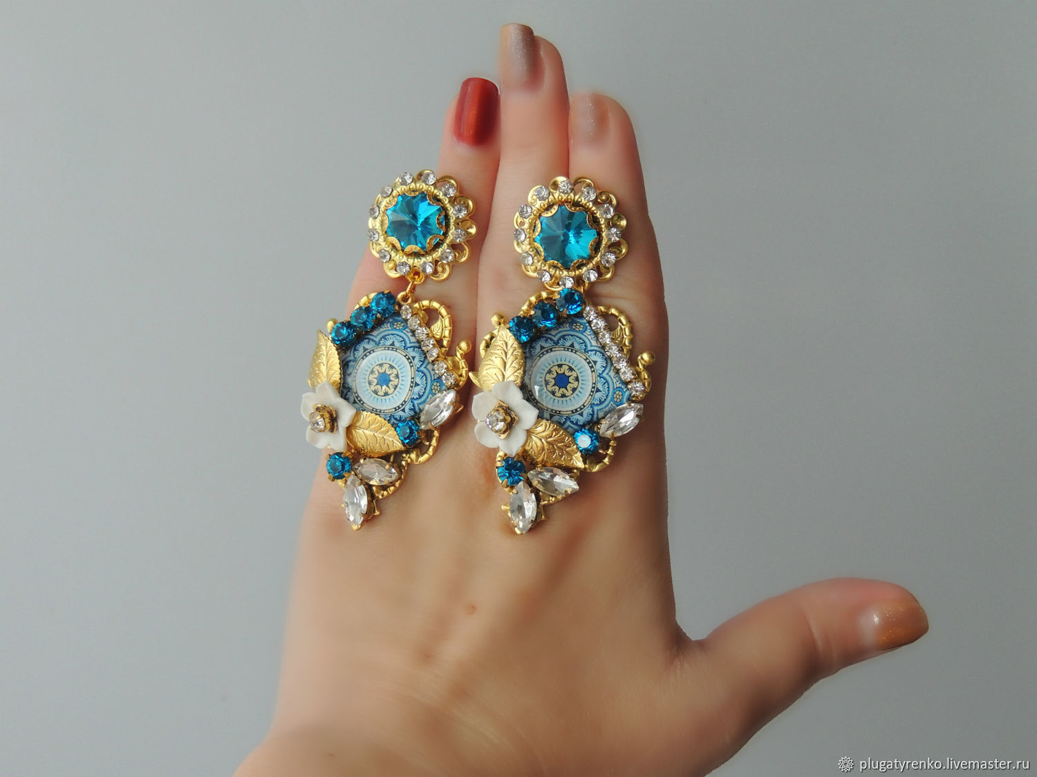 Серьги в стиле Дольче - Majolica – заказать на Ярмарке Мастеров – G9V91RU | Серьги классические, Калач