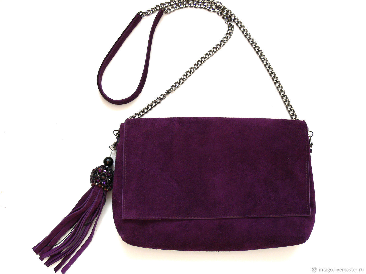 Темно фиолетовая сумка
