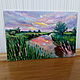 'Milk rivers, jelly banks ' miniature oil painting. Pictures. Anji's favourite pictures (anzhela-a). My Livemaster. Фото №4