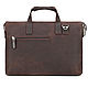 Order Stewart leather business bag (dark brown crazy). Russian leather Guild. Livemaster. . Men\'s bag Фото №3