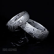 Кольцо из серебра  "Змея" с сапфирами