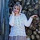Заказать Джемпер - сетка с капюшоном , ажурная кофточка Поцелуй ветра. Наталья  Пуховая Мастерская (puhovyiy-master). Ярмарка Мастеров. . Джемперы Фото №3