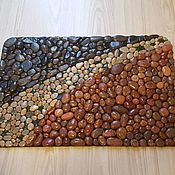 Дача и сад handmade. Livemaster - original item Mat made of natural sea pebbles with a pattern. Handmade.