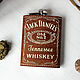 Фляжка обтянутая кожей с рисунком Jack Daniel’s. Подарочные фляги. Изделия из кожи Северный Ветер. Ярмарка Мастеров.  Фото №6
