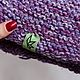 Knitted hat Bini 'Jagat' lilac. Caps. Hemp bags and yarn | Alyona Larina (hempforlife). Online shopping on My Livemaster.  Фото №2