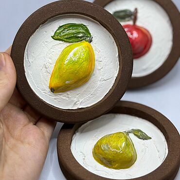 Картины и панно ручной работы. Ярмарка Мастеров - ручная работа Панно в миниатюре «Лимон». Handmade.