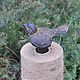 Order Holder with a bobbin of thread Birdie Garden Decor. Decor concrete Azov Garden. Livemaster. . Holders Фото №3