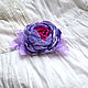 Brooch 'Purple rose'. Brooches. Novozhilova Hats. Online shopping on My Livemaster.  Фото №2
