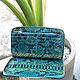 Клатч-кошелек Azure Elegance из натуральной кожи питона. Кошельки. Эксклюзивные ювелирные изделия (jewelry-vip). Ярмарка Мастеров.  Фото №4