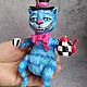  Ватная игрушка Чеширский кот. Елочные игрушки. Голубая пчела (blue-bee). Ярмарка Мастеров.  Фото №14