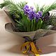Букет зимний "Гиацинты и хвоя сосны" Новогодняя флористика. Елки. DARK FLORIST Флористика Декор ЦВЕТЫ. Ярмарка Мастеров.  Фото №6