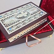 Сувениры и подарки handmade. Livemaster - original item A Bible with a filigree pattern in a casket (leather gift book). Handmade.