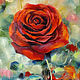 Картина маслом "Красная роза", Картины, Санкт-Петербург,  Фото №1