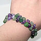 Order Bracelet 'Lilac' amethyst stones and green aventurine. krasota-prirody. Livemaster. . Chain bracelet Фото №3
