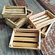 Accessories for dolls - Wooden crates, boxes for vegetables, Doll food, Schyolkovo,  Фото №1
