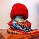 Вязаная зимняя шапка "Marisha" красная. Шапки. ...ШШШШ... шапки,шарфы,шали, штучки. Интернет-магазин Ярмарка Мастеров.  Фото №2