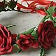 A wreath of red roses from Tamarana. Children\'s tiaras. Anghelina Kodryan. My Livemaster. Фото №5