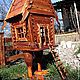 Декоративный домик для кошки или в сад - Избушка на курьих ножках. Фигуры садовые. Иван Мордовин Деревянных Дел Мастер. Интернет-магазин Ярмарка Мастеров.  Фото №2