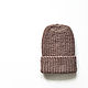 Knitted wool hats for women with lapel Beige hat. Caps. nbknits. Online shopping on My Livemaster.  Фото №2