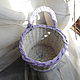 Order Round fancy basket 'bouquet of lavender'. paperchest (paperchest). Livemaster. . Basket Фото №3