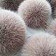 POM-poms: Arctic Fox cappuccino. Pompons. beanie hand made for your favorite. My Livemaster. Фото №5