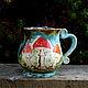 Mug with decoration 'Caterpillar from Wonderland'. Mugs and cups. Mila. Online shopping on My Livemaster.  Фото №2